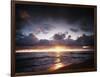 California, San Diego, Sunset over a Beach and Waves on the Ocean-Christopher Talbot Frank-Framed Photographic Print