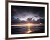 California, San Diego, Sunset over a Beach and Waves on the Ocean-Christopher Talbot Frank-Framed Photographic Print