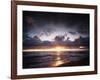 California, San Diego, Sunset over a Beach and Waves on the Ocean-Christopher Talbot Frank-Framed Photographic Print