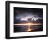 California, San Diego, Sunset over a Beach and Waves on the Ocean-Christopher Talbot Frank-Framed Photographic Print