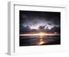 California, San Diego, Sunset over a Beach and Waves on the Ocean-Christopher Talbot Frank-Framed Photographic Print