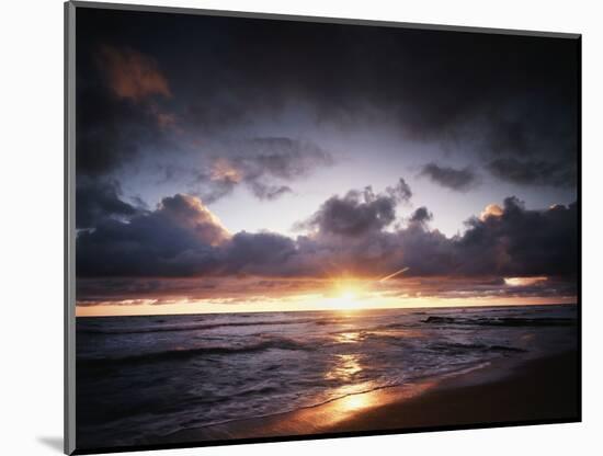California, San Diego, Sunset over a Beach and Waves on the Ocean-Christopher Talbot Frank-Mounted Photographic Print