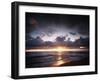 California, San Diego, Sunset over a Beach and Waves on the Ocean-Christopher Talbot Frank-Framed Premium Photographic Print