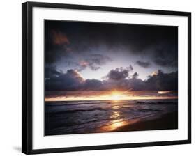 California, San Diego, Sunset over a Beach and Waves on the Ocean-Christopher Talbot Frank-Framed Photographic Print