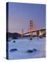 California, San Francisco, Baker's Beach and Golden Gate Bridge, USA-Michele Falzone-Stretched Canvas