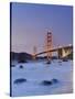 California, San Francisco, Baker's Beach and Golden Gate Bridge, USA-Michele Falzone-Stretched Canvas