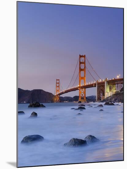 California, San Francisco, Baker's Beach and Golden Gate Bridge, USA-Michele Falzone-Mounted Photographic Print