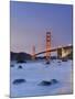 California, San Francisco, Baker's Beach and Golden Gate Bridge, USA-Michele Falzone-Mounted Photographic Print