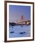 California, San Francisco, Baker's Beach and Golden Gate Bridge, USA-Michele Falzone-Framed Photographic Print