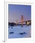 California, San Francisco, Baker's Beach and Golden Gate Bridge, USA-Michele Falzone-Framed Photographic Print