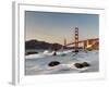 California, San Francisco, Baker's Beach and Golden Gate Bridge, USA-Michele Falzone-Framed Photographic Print