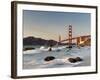 California, San Francisco, Baker's Beach and Golden Gate Bridge, USA-Michele Falzone-Framed Photographic Print