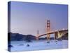 California, San Francisco, Baker's Beach and Golden Gate Bridge, USA-Michele Falzone-Stretched Canvas