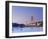 California, San Francisco, Baker's Beach and Golden Gate Bridge, USA-Michele Falzone-Framed Photographic Print