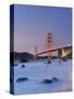 California, San Francisco, Baker's Beach and Golden Gate Bridge, USA-Michele Falzone-Stretched Canvas