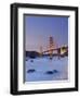 California, San Francisco, Baker's Beach and Golden Gate Bridge, USA-Michele Falzone-Framed Photographic Print