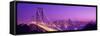 California, San Francisco, Bay Bridge, Night-null-Framed Stretched Canvas