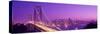 California, San Francisco, Bay Bridge, Night-null-Stretched Canvas