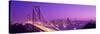 California, San Francisco, Bay Bridge, Night-null-Stretched Canvas