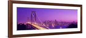 California, San Francisco, Bay Bridge, Night-null-Framed Photographic Print