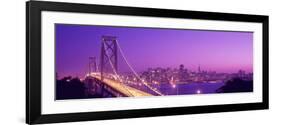 California, San Francisco, Bay Bridge, Night-null-Framed Photographic Print