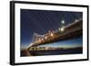 California, San Francisco. Composite of Star Trails Above Bay Bridge-Jaynes Gallery-Framed Photographic Print