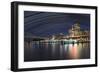 California, San Francisco. Composite of Star Trails Above Downtown-Jaynes Gallery-Framed Photographic Print