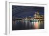 California, San Francisco. Composite of Star Trails Above Downtown-Jaynes Gallery-Framed Photographic Print