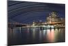 California, San Francisco. Composite of Star Trails Above Downtown-Jaynes Gallery-Mounted Photographic Print