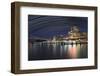 California, San Francisco. Composite of Star Trails Above Downtown-Jaynes Gallery-Framed Photographic Print