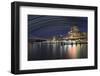 California, San Francisco. Composite of Star Trails Above Downtown-Jaynes Gallery-Framed Photographic Print