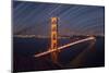 California, San Francisco. Composite of Star Trails Above Golden Gate Bridge-Jaynes Gallery-Mounted Photographic Print