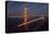 California, San Francisco. Composite of Star Trails Above Golden Gate Bridge-Jaynes Gallery-Stretched Canvas