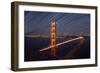 California, San Francisco. Composite of Star Trails Above Golden Gate Bridge-Jaynes Gallery-Framed Photographic Print