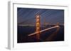 California, San Francisco. Composite of Star Trails Above Golden Gate Bridge-Jaynes Gallery-Framed Photographic Print