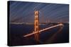 California, San Francisco. Composite of Star Trails Above Golden Gate Bridge-Jaynes Gallery-Stretched Canvas