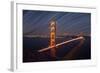 California, San Francisco. Composite of Star Trails Above Golden Gate Bridge-Jaynes Gallery-Framed Photographic Print