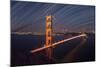 California, San Francisco. Composite of Star Trails Above Golden Gate Bridge-Jaynes Gallery-Mounted Photographic Print