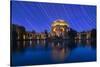 California, San Francisco. Composite of Star Trails Above Palace of Fine Arts-Jaynes Gallery-Stretched Canvas