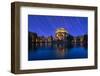 California, San Francisco. Composite of Star Trails Above Palace of Fine Arts-Jaynes Gallery-Framed Photographic Print