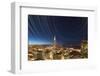 California, San Francisco. Composite of Star Trails Above Transamerica Building-Jaynes Gallery-Framed Photographic Print