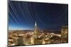 California, San Francisco. Composite of Star Trails Above Transamerica Building-Jaynes Gallery-Mounted Photographic Print