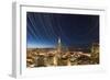 California, San Francisco. Composite of Star Trails Above Transamerica Building-Jaynes Gallery-Framed Photographic Print