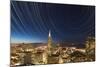 California, San Francisco. Composite of Star Trails Above Transamerica Building-Jaynes Gallery-Mounted Photographic Print