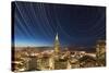 California, San Francisco. Composite of Star Trails Above Transamerica Building-Jaynes Gallery-Stretched Canvas