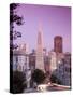 California, San Francisco, Downtown and Transamerica Building from Telegraph Hill Historic District-Alan Copson-Stretched Canvas