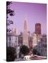 California, San Francisco, Downtown and Transamerica Building from Telegraph Hill Historic District-Alan Copson-Stretched Canvas