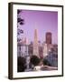 California, San Francisco, Downtown and Transamerica Building from Telegraph Hill Historic District-Alan Copson-Framed Photographic Print