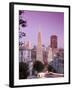 California, San Francisco, Downtown and Transamerica Building from Telegraph Hill Historic District-Alan Copson-Framed Photographic Print