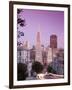 California, San Francisco, Downtown and Transamerica Building from Telegraph Hill Historic District-Alan Copson-Framed Photographic Print